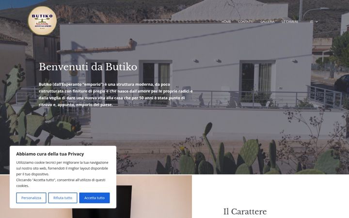 Screenshot of butikoaffittacamere.it