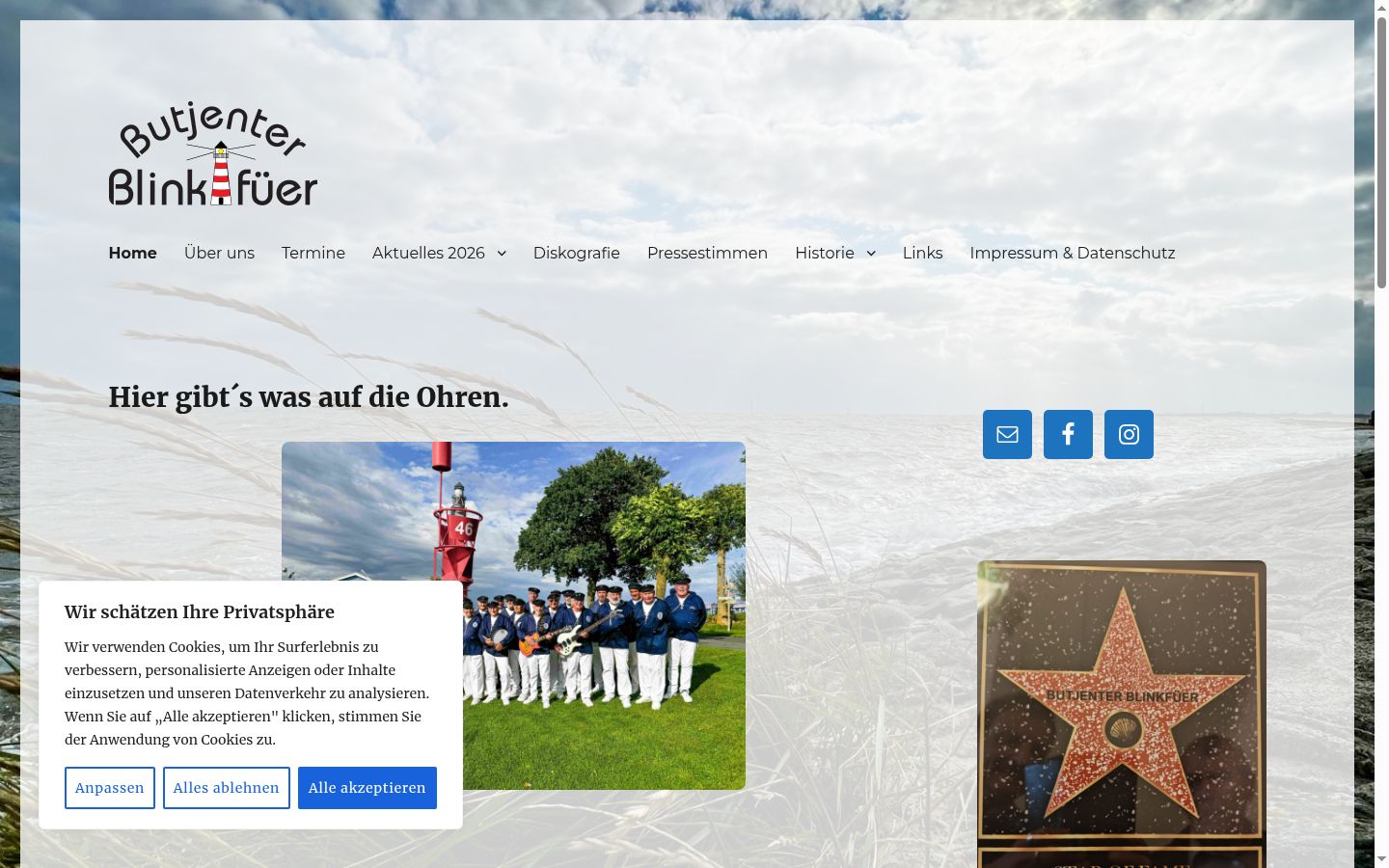 Képernyőkép a bármilyen interakció előtt megjelenő hozzájárulási bannerről