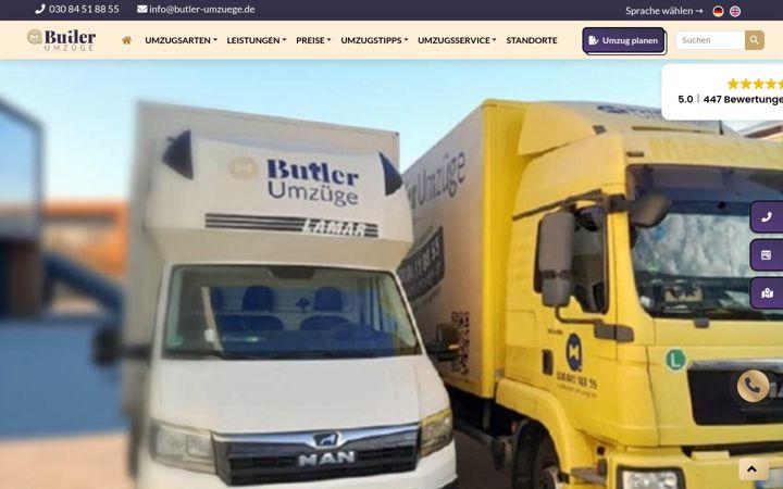 Skærmbillede af butler-umzuege.de