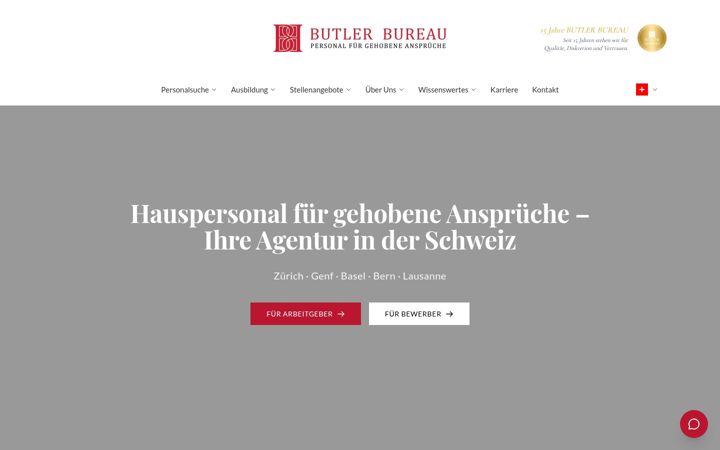 Screenshot of butlerbureau.ch