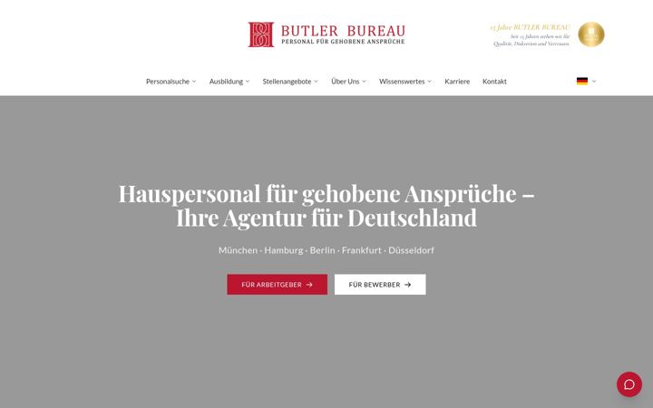 Zrzut ekranu butlerbureau.de