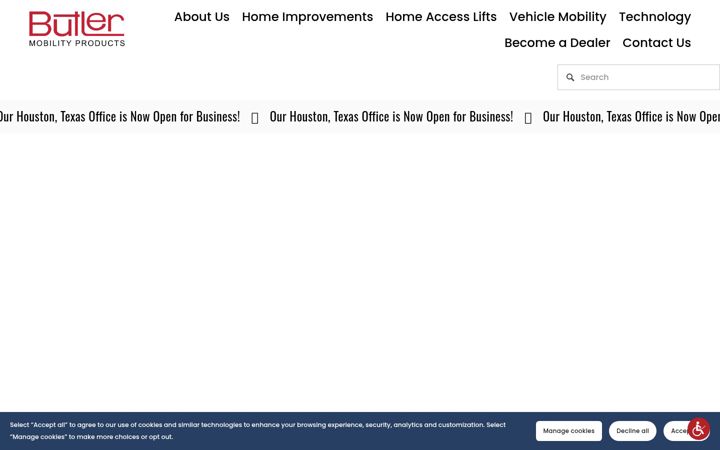 Screenshot of butlermobility.com