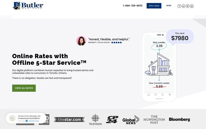 Képernyőkép: butlermortgage.ca