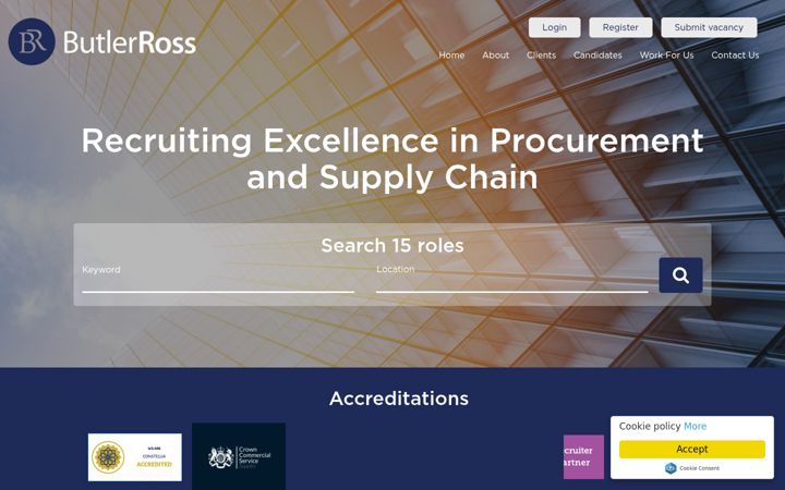 Screenshot of butlerross.co.uk