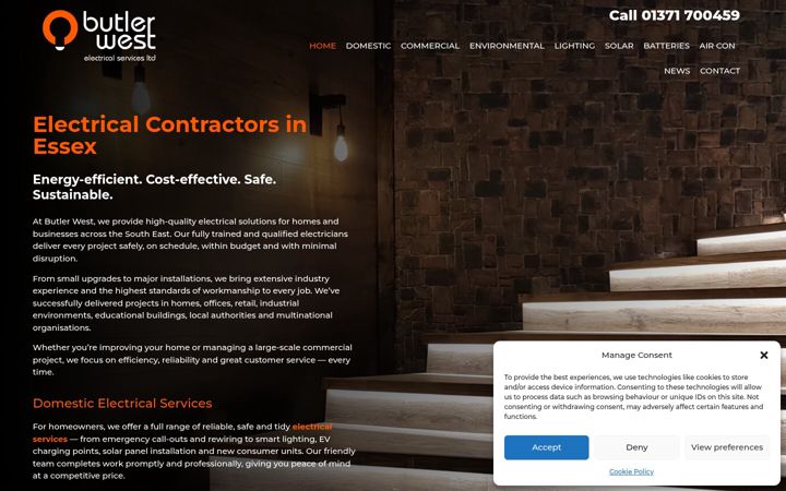 Screenshot of butlerwest.co.uk