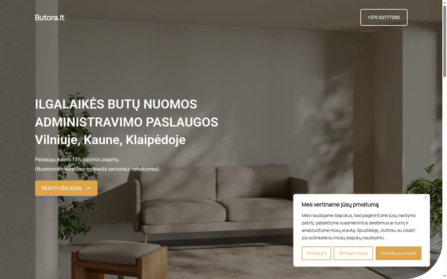 Screenshot tal-banner tal-kunsens muri qabel kwalunkwe interazzjoni