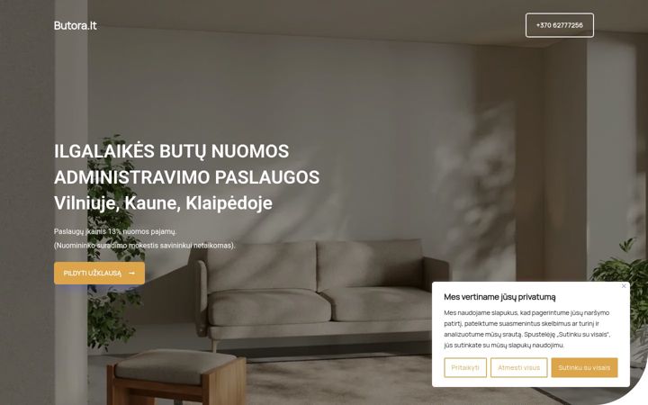 Screenshot of butora.lt