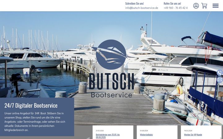 Skærmbillede af butsch-bootservice.de