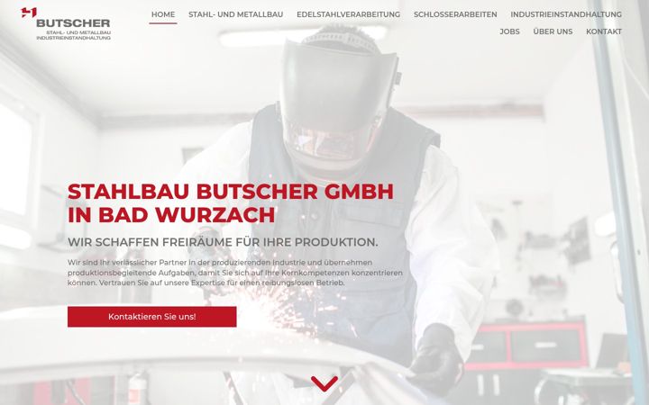 Screenshot of butscher-stahlbau.de