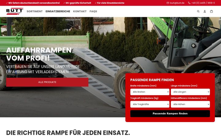 Skærmbillede af butt-auffahrrampen.de