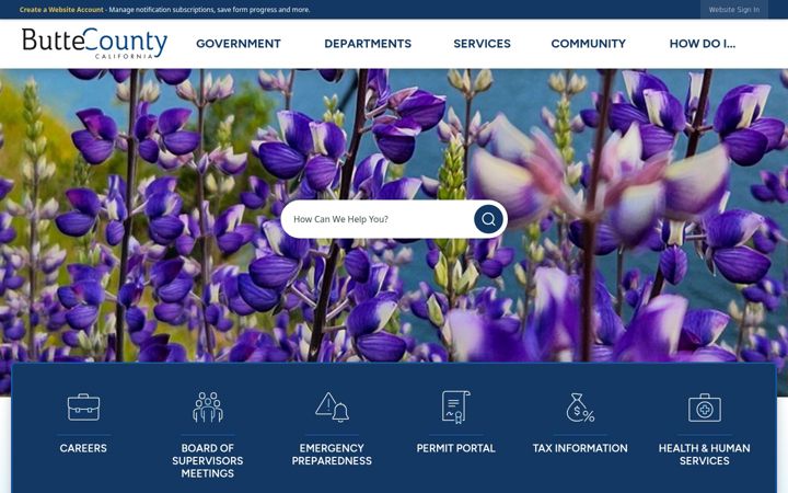 Screenshot of buttecounty.net