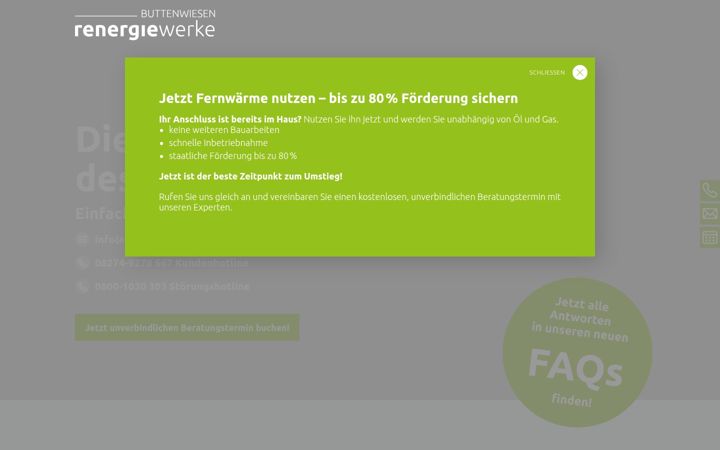 Skærmbillede af buttenwiesen-fernwaerme.de