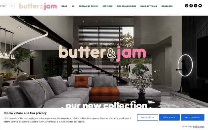 Screenshot of butterandjam.it