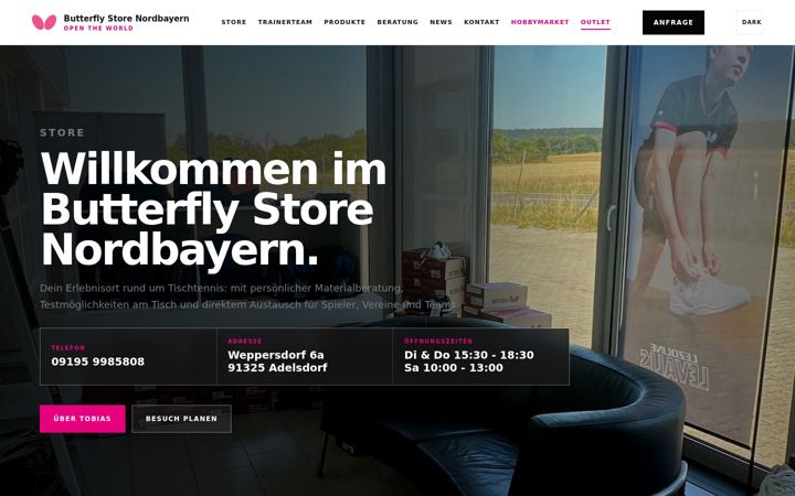Screenshot of butterfly-nordbayern.de