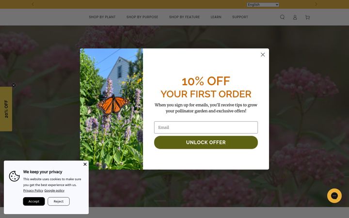 Skjermbilde av butterflybushes.com