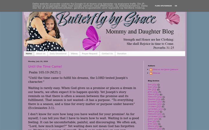 Screenshot of butterflybygrace.com