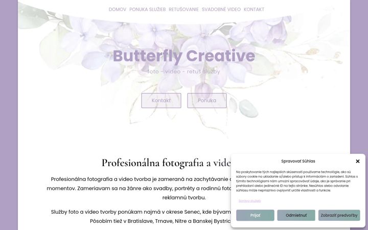 Screenshot of butterflycreative.net