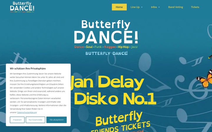 Screenshot of butterflydance.at