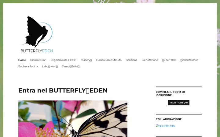 Screenshot of butterflyeden.it
