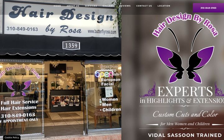 Screenshot of butterflyrosa.com