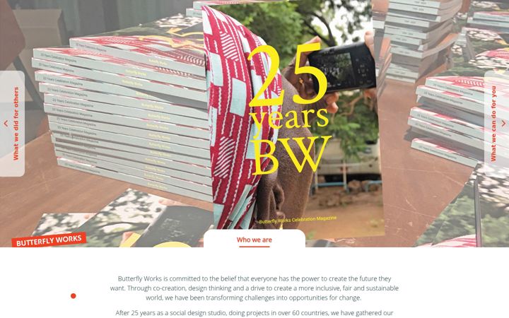 Screenshot of butterflyworks.org