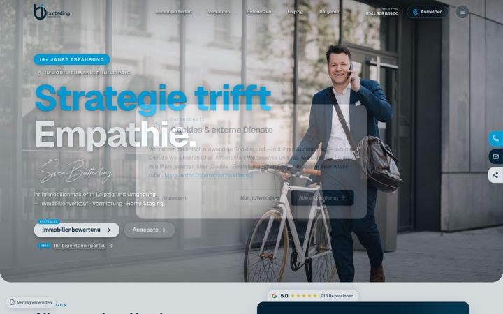 Screenshot of butterling-immobilien.de