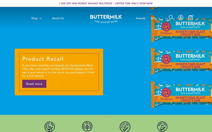 Screenshot of buttermilk.co.uk