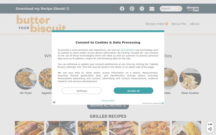 Screenshot of butteryourbiscuit.com