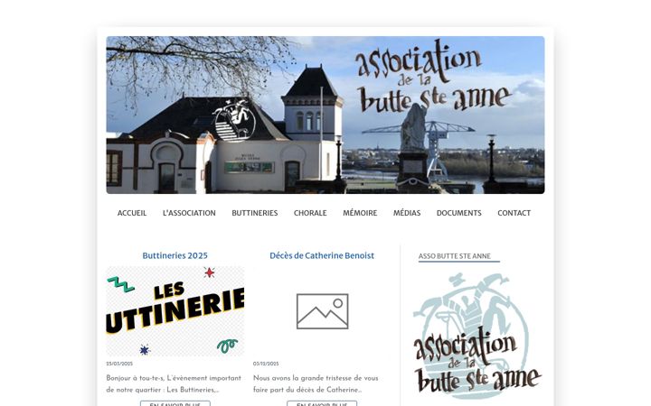 Screenshot of buttesainteanne.org
