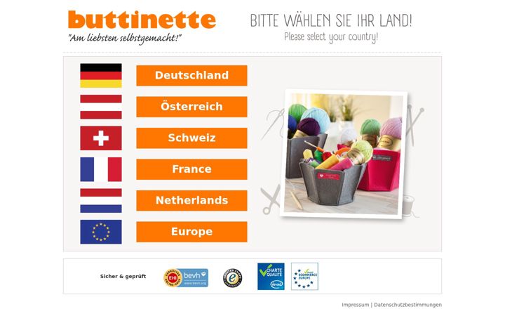 Screenshot of buttinette.com