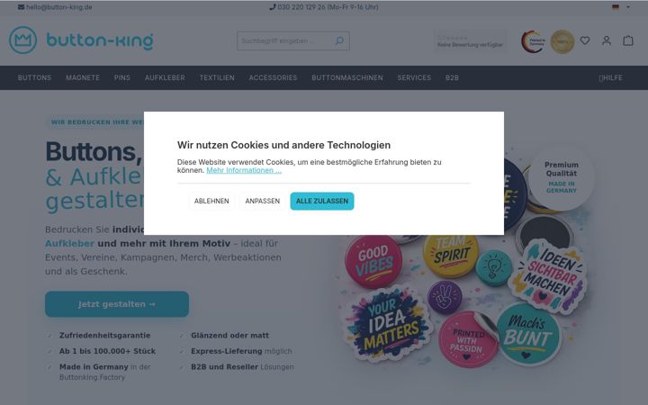 Screenshot of button-king.de