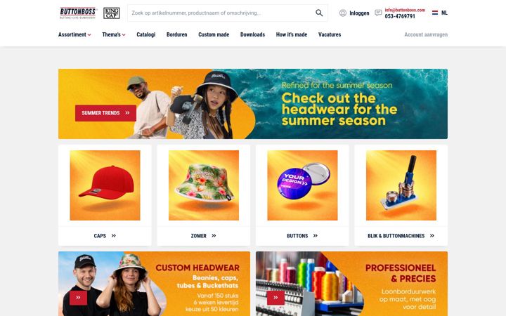 Screenshot of buttonboss.com