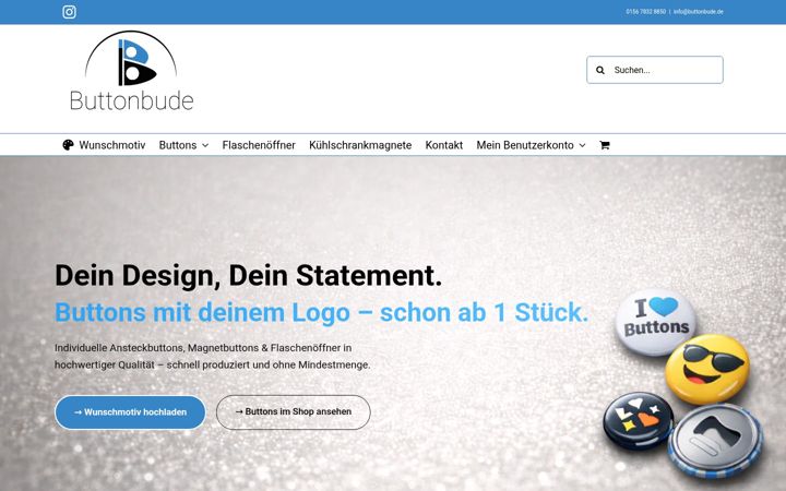 Screenshot of buttonbude.de