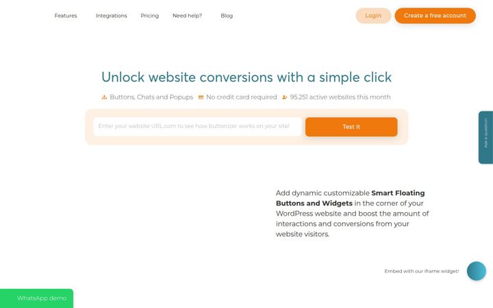 Screenshot of buttonizer.io