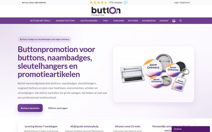 Zrzut ekranu buttonpromotion.nl