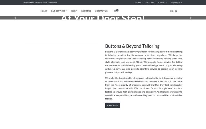 Screenshot of buttonsandbeyonduae.com