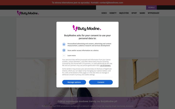 Screenshot of butymodne.pl