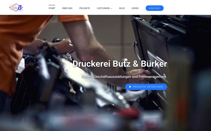 Skjermbilde av butz-buerker.de