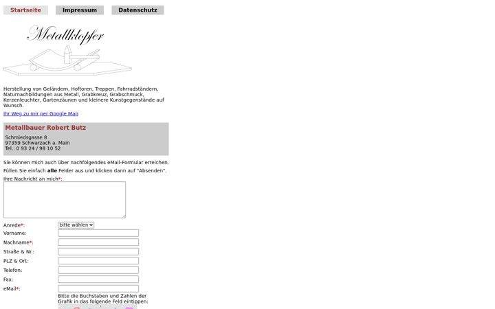 Screenshot of butz-metallklopfer.de