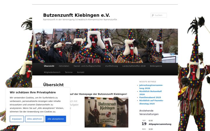 Skjermbilde av butzenzunft.de