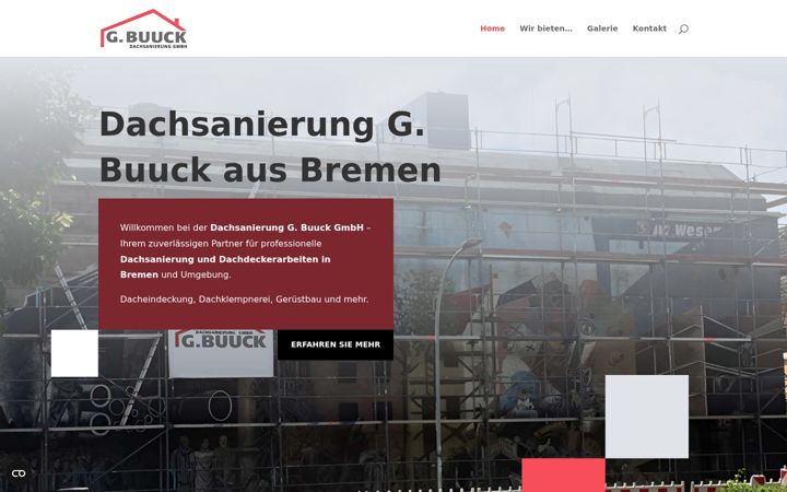 Screenshot of buuck-dachdeckerei.de