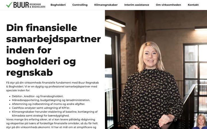 Screenshot of buur-bogholderi.dk