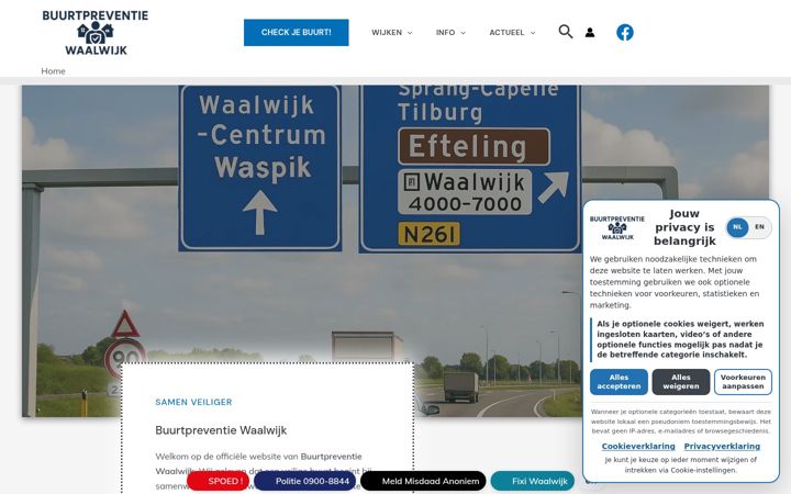 Screenshot of buurtpreventiewaalwijk.nl