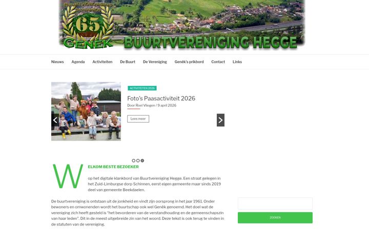 Screenshot of buurtvereniginghegge.nl