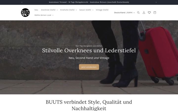 Screenshot of buuts.de