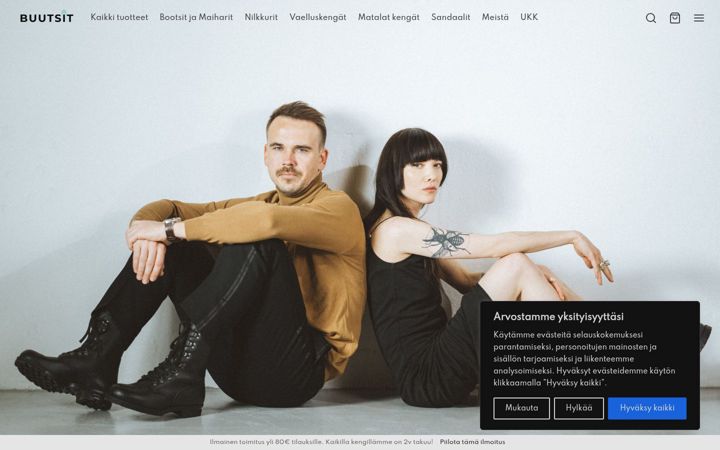 Screenshot of buutsit.fi
