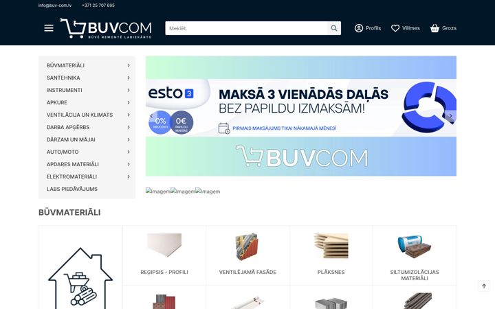 Zrzut ekranu buv-com.lv