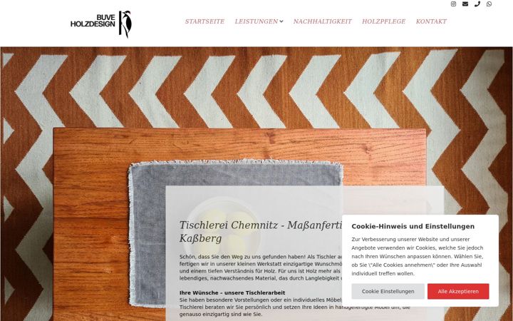 Screenshot of buvedesign.de