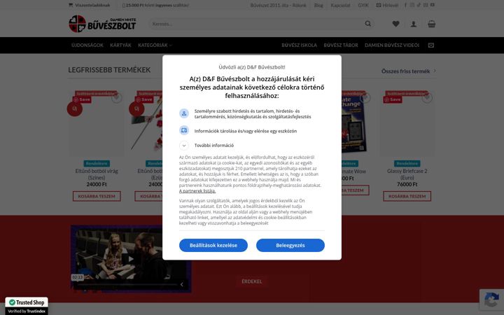 Screenshot von buveszbolt.hu