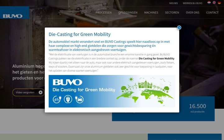 Screenshot of buvocastings.nl